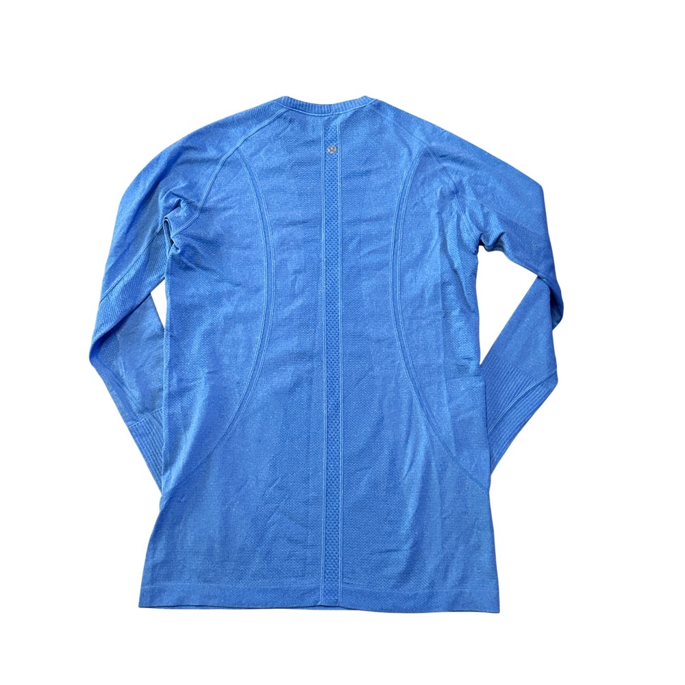 Lululemon Swiftly Tech Long Sleeve‎ 2.0 Blue Heathered Top Size 10
